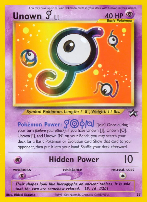 Unown [J] 38/53