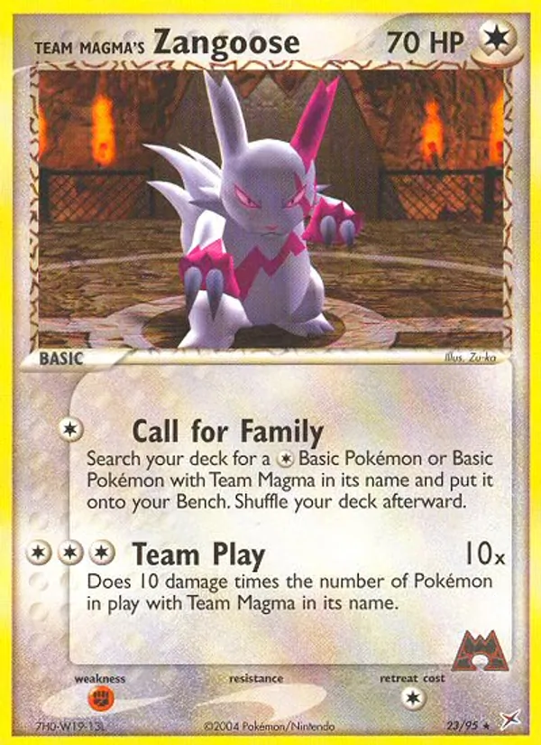 Team Magma's Zangoose 23/95
