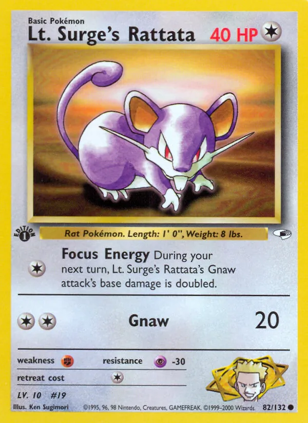 Lt. Surge's Rattata 82/132