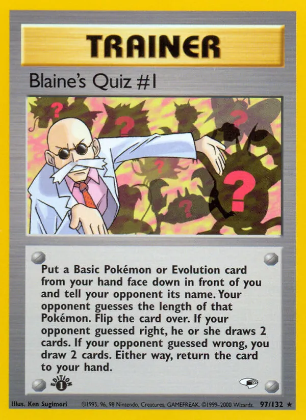 Blaine's Quiz #1 97/132