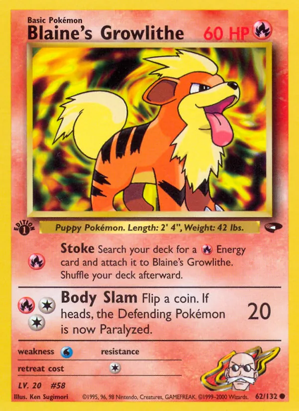 Blaine's Growlithe 62/132