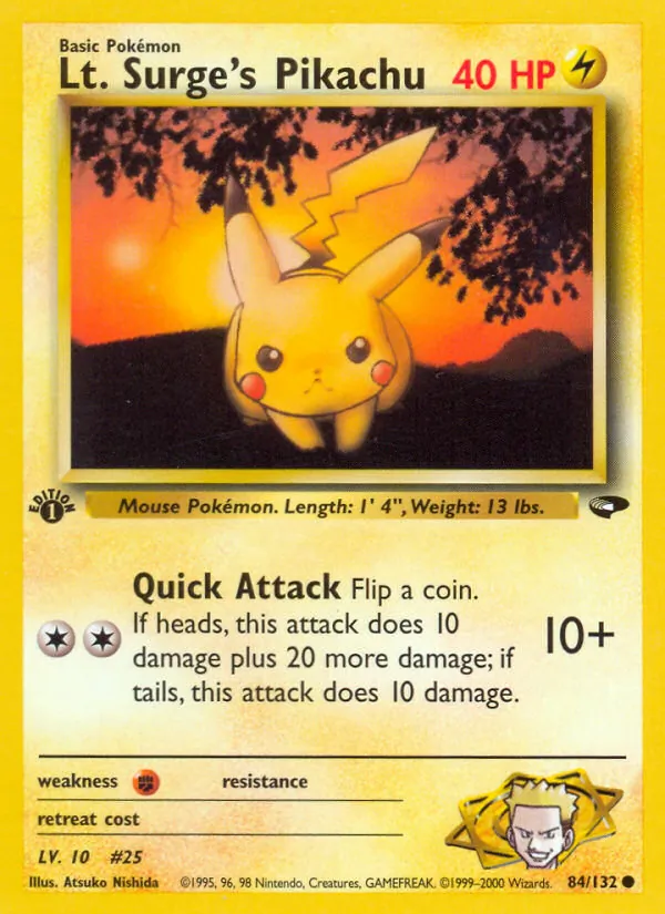 Lt. Surge's Pikachu 84/132