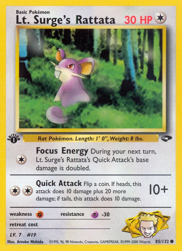 Lt. Surge's Rattata 85/132