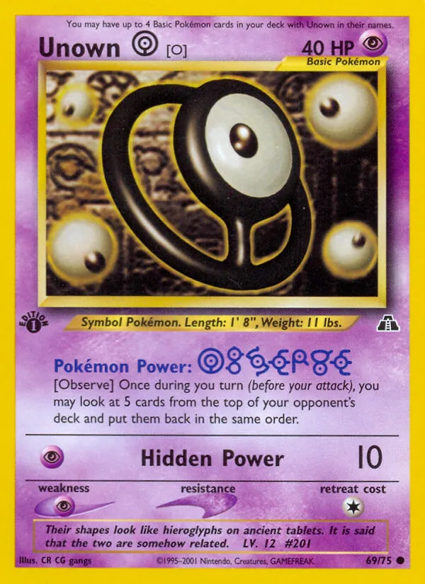 Unown [O] 69/75
