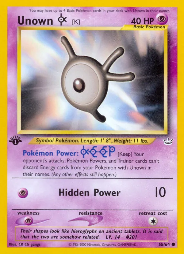 Unown [K] 58/64