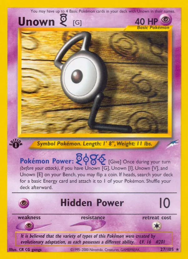Unown [G] 27/105