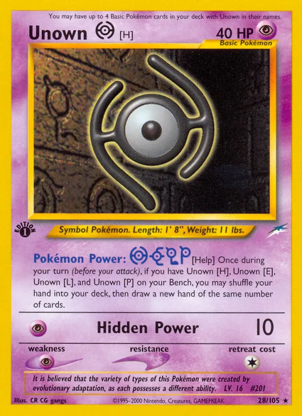 Unown [H] 28/105