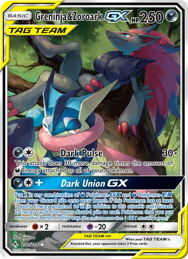 Greninja & Zoroark GX 201/214