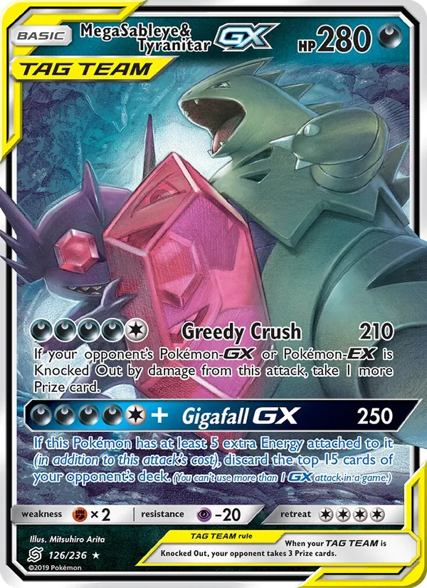 Mega Sableye & Tyranitar GX 126/236