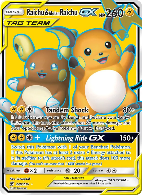 Raichu & Alolan Raichu GX 220/236
