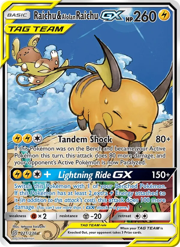 Raichu & Alolan Raichu GX 221/236