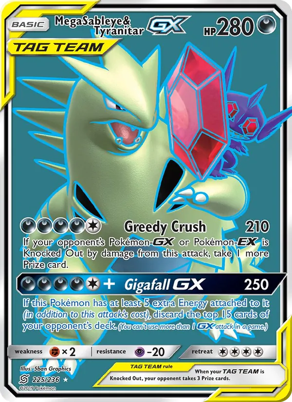 Mega Sableye & Tyranitar GX 225/236