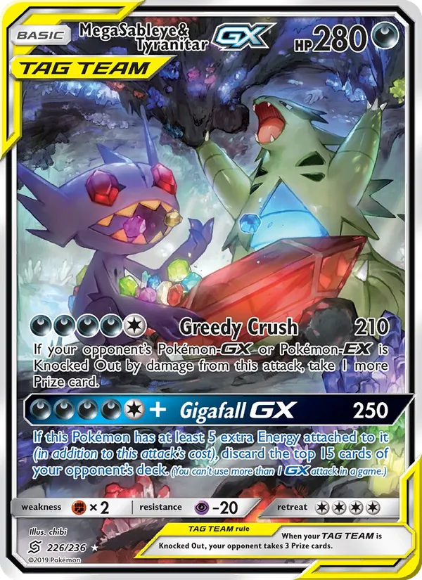 Mega Sableye & Tyranitar GX 226/236