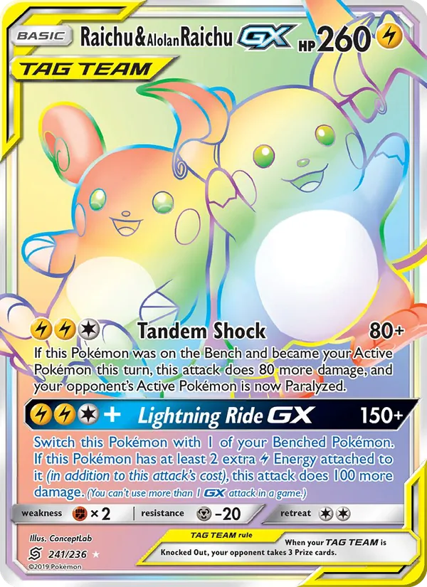 Raichu & Alolan Raichu GX 241/236