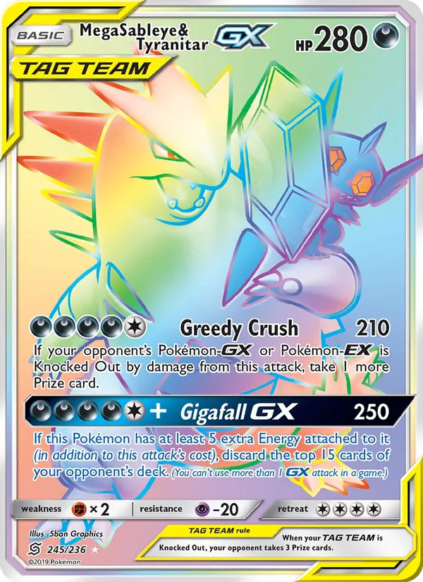 Mega Sableye & Tyranitar GX 245/236
