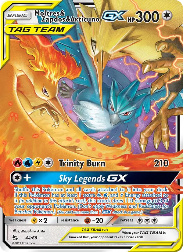 Moltres & Zapdos & Articuno GX 44/68