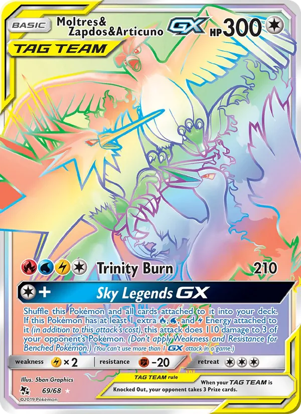 Moltres & Zapdos & Articuno GX 69/68