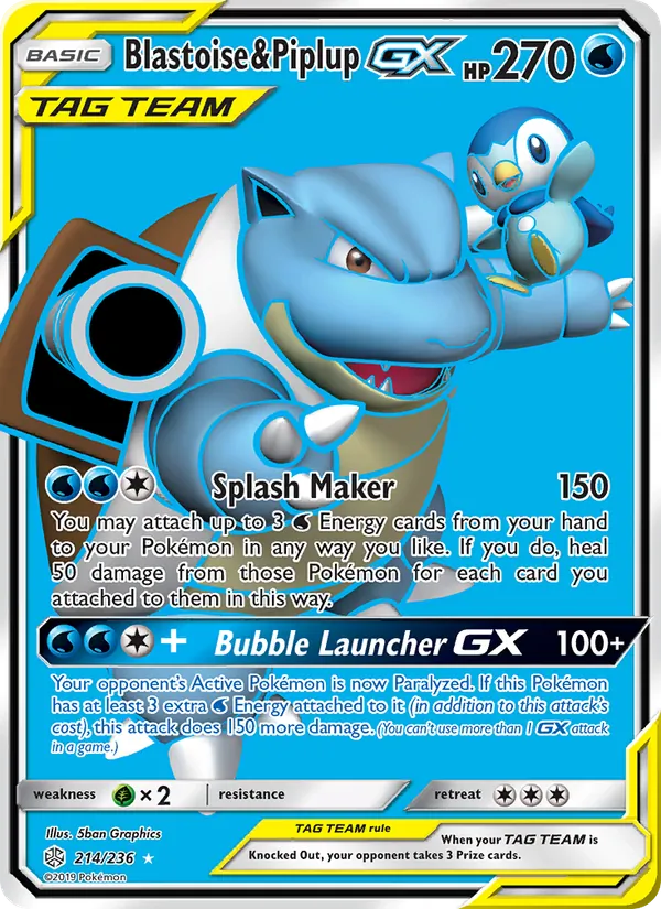 Blastoise & Piplup GX 214/236