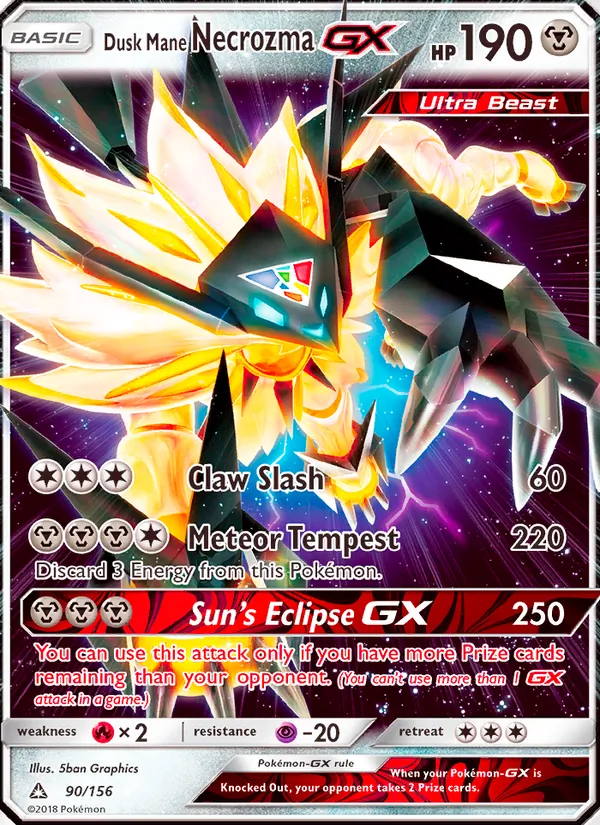 Dusk Mane Necrozma GX 90/156