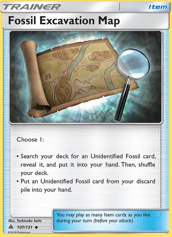 Fossil Excavation Map 107/131