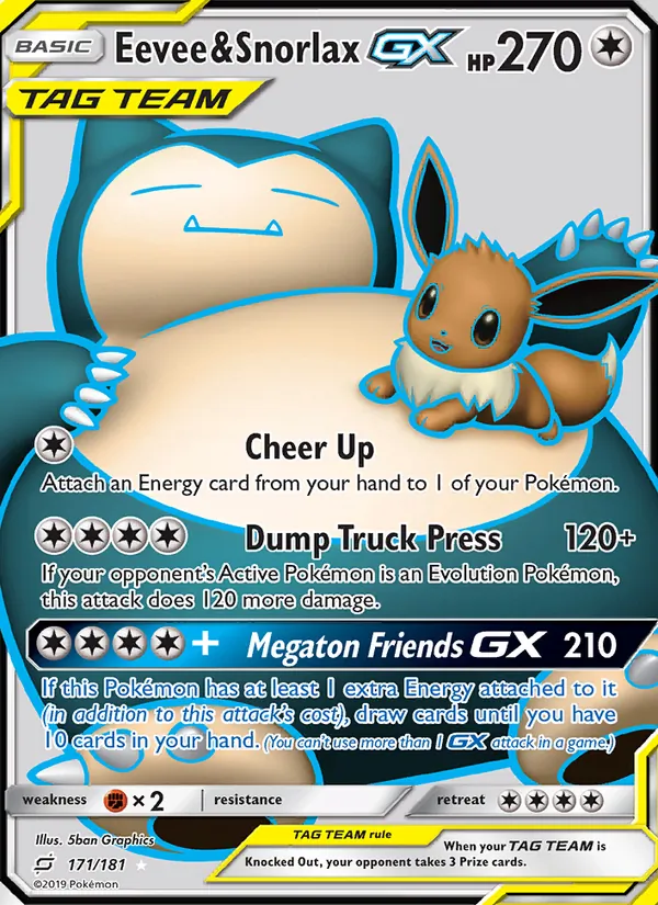 Eevee & Snorlax GX 171/181