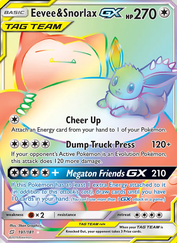 Eevee & Snorlax GX 191/181