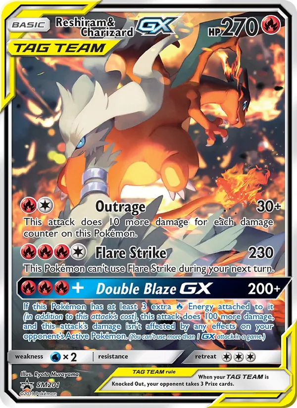 Reshiram & Charizard GX SM201/248