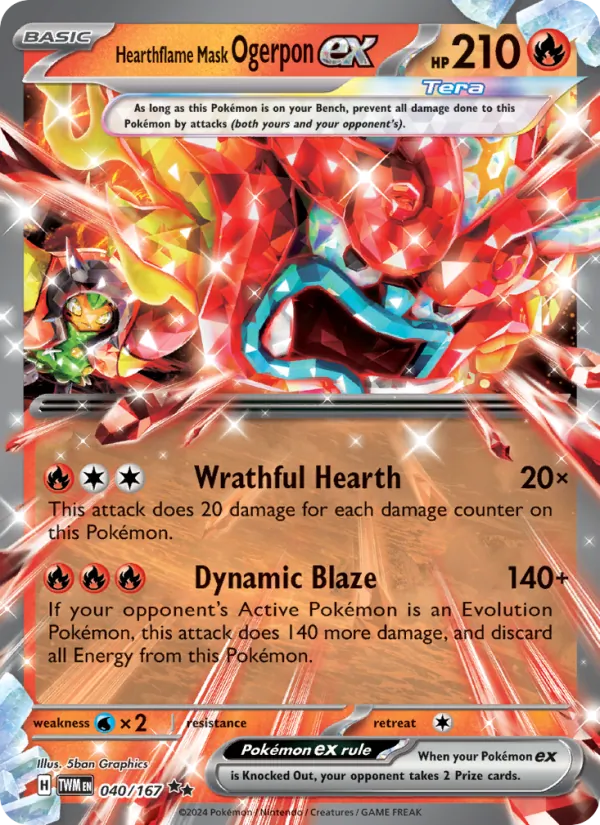 Hearthflame Mask Ogerpon ex 040/167