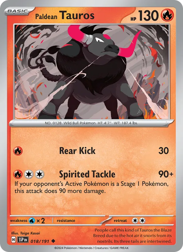 Paldean Tauros 018/191