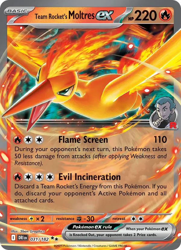 Team Rocket's Moltres ex 031/182