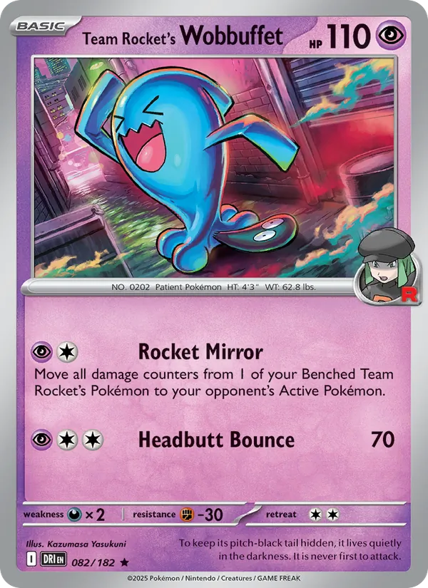 Team Rocket's Wobbuffet 082/182