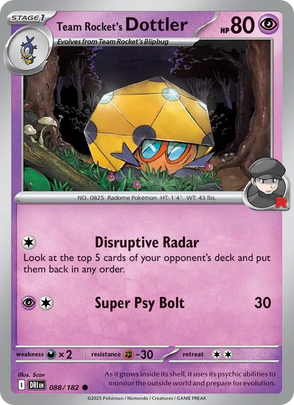 Team Rocket's Dottler 088/182