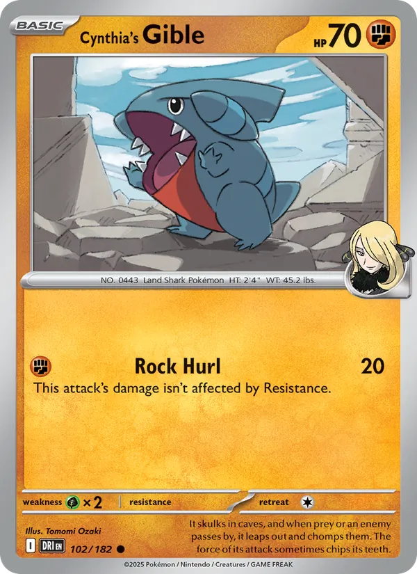 Cynthia's Gible 102/182