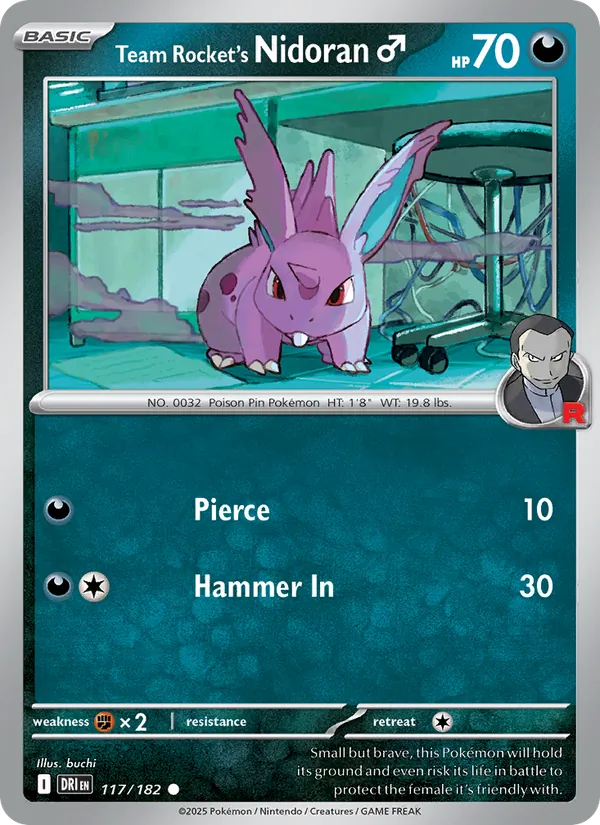 Team Rocket's Nidoran♂ 117/182