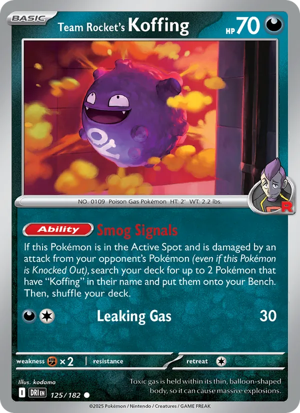 Team Rocket's Koffing 125/182
