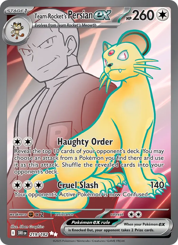 Team Rocket's Persian ex 219/182