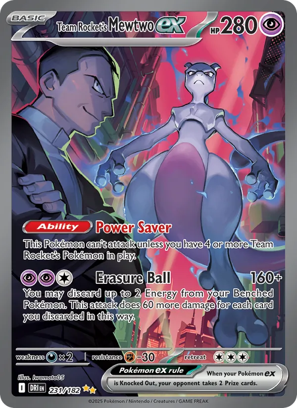 Team Rocket's Mewtwo ex 231/182