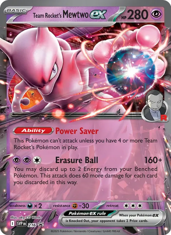 Team Rocket's Mewtwo ex 216/225