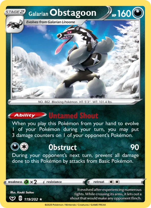 Galarian Obstagoon 119/202