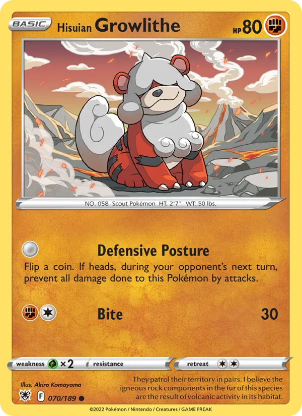 Hisuian Growlithe 070/189