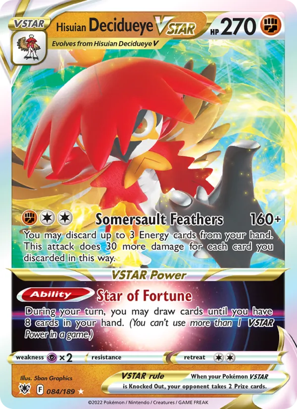 Hisuian Decidueye VSTAR 084/189
