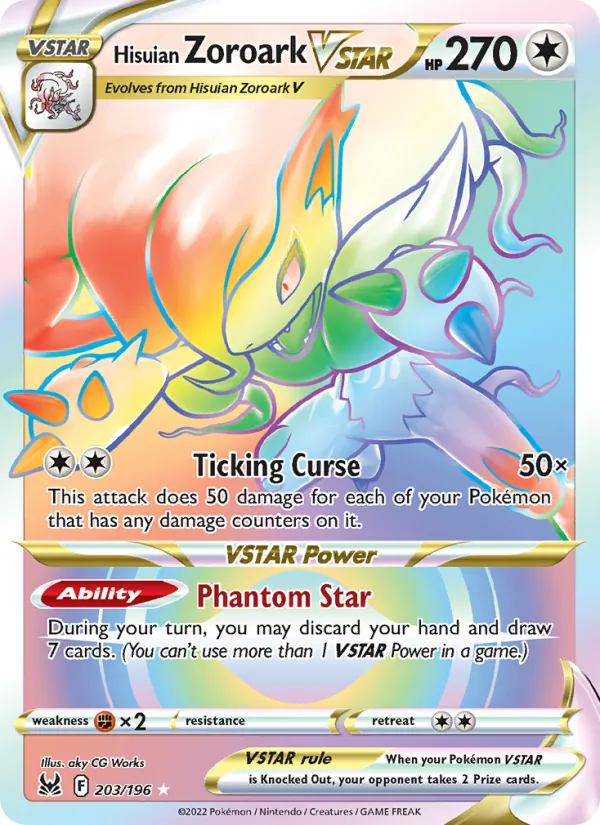 Hisuian Zoroark VSTAR 203/196