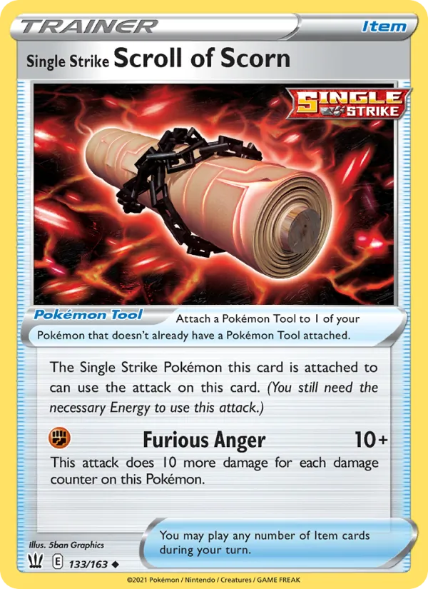Single Strike Scroll of Scorn 133/163