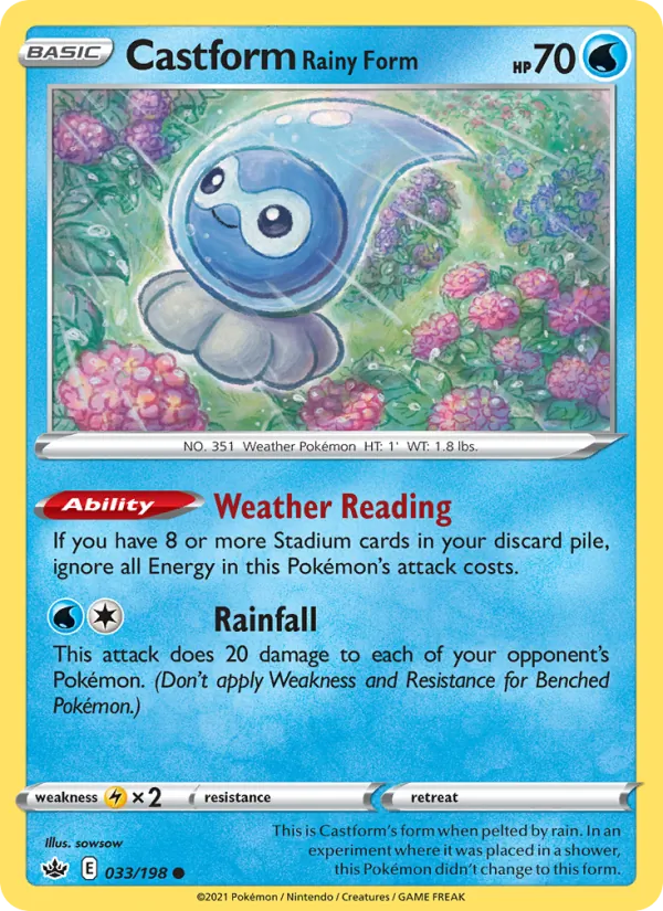 Castform Rainy Form 33/198