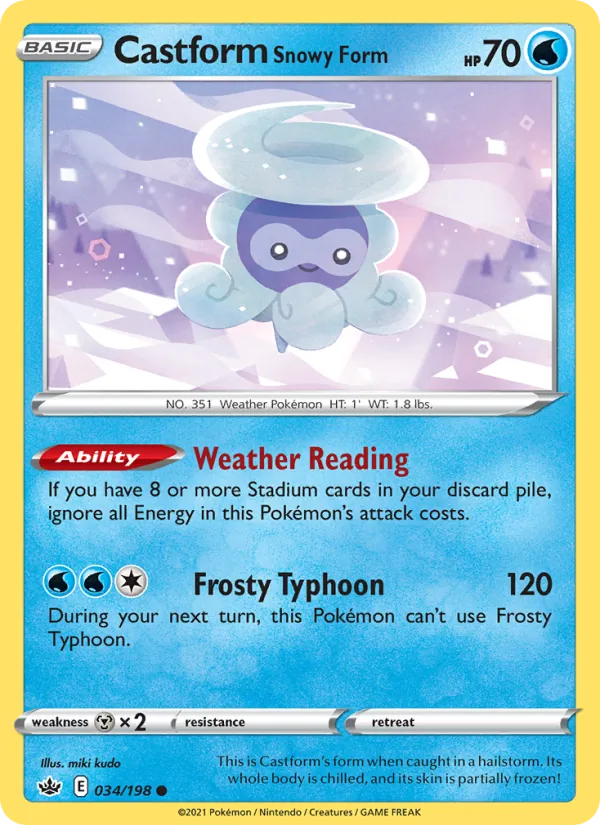 Castform Snowy Form 34/198