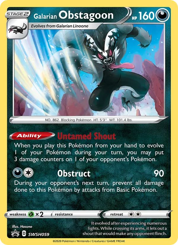 Galarian Obstagoon SWSH059/307
