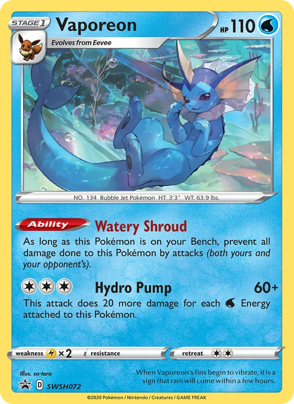 Vaporeon SWSH072/307