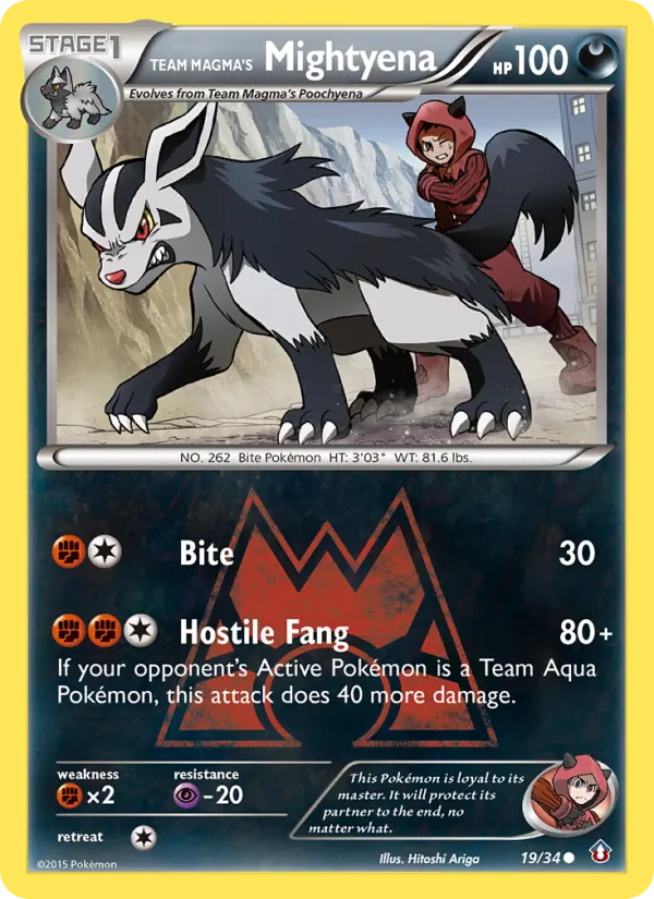 Team Magma's Mightyena 19/34