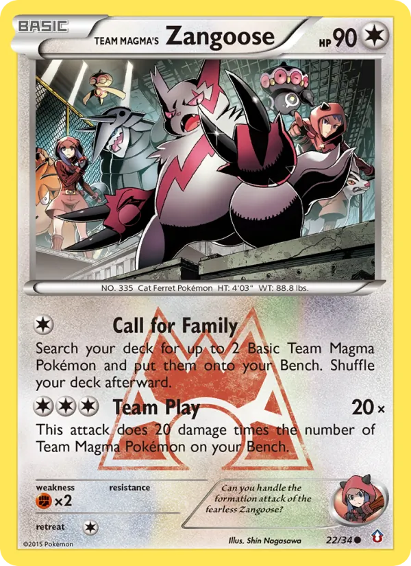 Team Magma's Zangoose 22/34