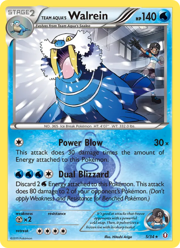 Team Aqua's Walrein 5/34